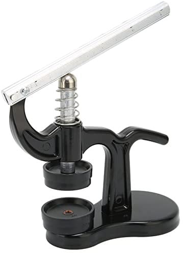 Uhrengehäuse-PR-Set,Uhrmacher-Reparaturwerkzeug mit 2 Matrizen,Schwarzer Gehäusedeckel-Pr-Schließer für Uhrenrückseite d Gehäusereparatur