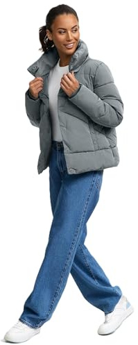 MARIKOO Damen Winterjacke (XS-3XL) - 4 Taschen, hochstehender und gefütterter Kragen, Steppjacke, Warme Jacke Frauen - N022