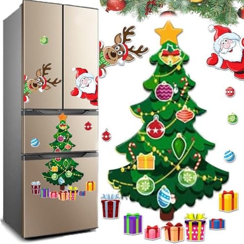 Magnetic Christmas Tree for Refrigerator - Themed Magnetic Sticker (A)