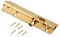 Leliafleury Door Bolt Lock 4 Inch Brass Door Latch Barrel Sliding Bolt Solid Security Lock Latch for Bathroom Bedroom Shed (Gold)