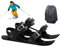 Schneeschuhe kompakt aus Nylon und Edelstahl | 39x13 cm | rutschfeste und verstellbare Ski-Werkzeuge | Leichte Füße für Männer, Frauen, Kleinkinder | Schwarze Skier für Wintersport, Schnee
