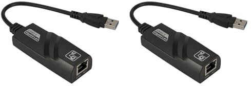 MQODLFP 2X USB 3.0 to Gigabit LAN Card USB Ethernet Adapter 1000 Mbps Network Card for Android Tv Laptop Desktop