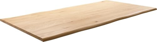 DELIFE Tischplatte Edge Eiche Natur 200x100x2,5-3 Live-Edge