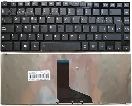 XINDIKBHUB Diseño español del Teclado for Toshiba satélite L800 L805 L830 C800 C800D C840 C845 Teclado portátil Negro español