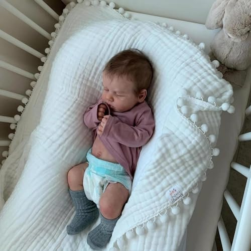 Zero pam Reborn Baby Lebensecht Junge, 50CM Reborn Baby Junge Puppe Mit Haaren, Schlafend Lebensechte Babypuppen Wie Echt, Anatomisch Korrekt Babypuppen Mit Zubehör