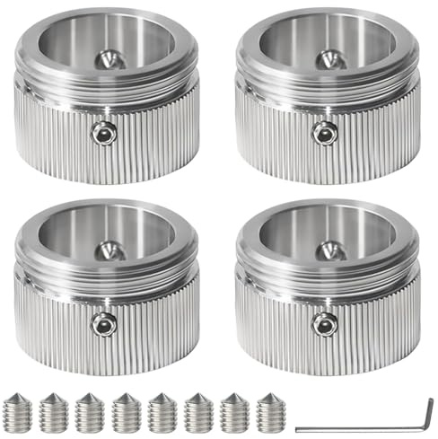 Heizkörperthermostat Adapter, 4 Stück M30x1.5 Edelstahl Heizkörperventil Adapter, Thermostat Adapter mit Sechskantschlüssel, Heizkörperthermostat Set für Heizungsventile und Temperaturregler