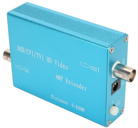 Dioche Amplificatore di Segnale Video Ad Alta Definizione ViaAHD CVI TVI da 12 Volt - Qualità 'immagine Migliorata con Resistente Involucro in Lega di Alluminio - Installazione Plug and Play -