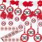 23-tlg. Partyset * 30. GEBURTSTAG * mit Verkehrschild Deko: Girlande + Rotorspiralen + Absperrband und vielen Luftballons von CARPETA® // Dekoset Dekobox Verkehrsschild