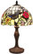 Bieye L31407 Schmetterling Tiffany Stil Glasmalerei Tischlampe Nachtlicht mit 12-Zoll breiten handgefertigten Lampenschirm Metallfuß für Schlafzimmer Wohnzimmer Couchtisch, 18-Zoll groß