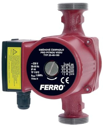 Ferro Umwälzpumpe Trinkwasser Umwälzpumpe 25-40/180 mm mit Dichtungen W0201