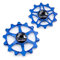 JRC Components Keramik-Schaltwerk-Rad für SRAM Eagle | Paar 14 & 12T Stützräder Keramiklager – Rennrad Schaltwerk Riemenscheibe Räder | Keramik Speed Pulley Wheels – Blau