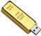 BorlterClamp 64GB USB-Stick in Goldbarrenform Neuartiges USB-Flash-Laufwerk Speicherstick für Externe Datenspeicher