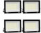 Royana Projecteur Extérieur 4pcs 150W 15000LM 3000K Blanc Chaud IP65 Étanche pour Terrasse, Jardin, Parc, Garage, Cour, Entrée