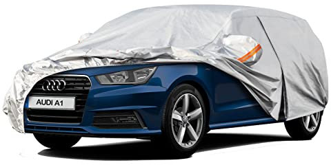 Kayme Autoabdeckung Wasserdicht Atmungsaktiv Passend für Audi A1 (2012-2024), Vollgarage Autoplane für Regen Sonne Staub Schutz, Auto Abdeckplane Faltgarage Abdeckung im Winter(3-7 Tage liefern)
