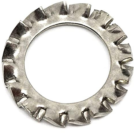 Stainless Steel External Serrated Shakeproof Washer Lock Washers DIN 6798A (Pack of 20) (M6)