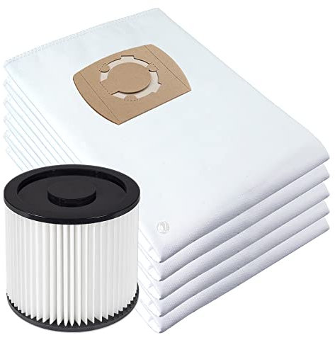 PRIMEBAG - 10 Staubsaugerbeutel Filtertüten und Filter mit Deckel passend für WorkZone WZ-NTS 30A - Mehrlagiges Vlies - Bestleistung beim Saugen