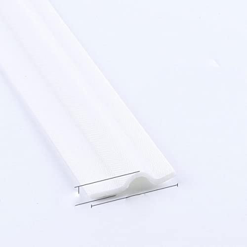 6M Self-adhesive Sealing Strip Sound Insulation Foam Tape Weatherproof Weather Strip Gap Filler Sliding Door Window Accessories-White,1M