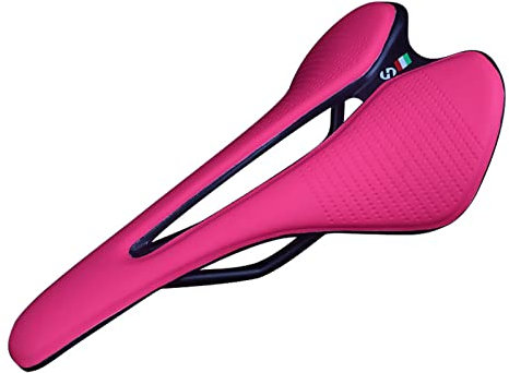 YouLpoet Fahrradsattel Mountainbike Sättel Ergonomie Atmungsaktive Hohle Design Komfortable Fahrradsitz Bogen Stahl Für MTB Rennrad,Rosa
