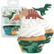 ScrapCooking – Set mit 24 Muffinförmchen & Topper für Cupcakes – Motiv Dinosaurier – Dekoration Dinos für Gebäck, Desserts, Kuchen, Kekse, Geburtstage – Cake Design – Tiere – 4905