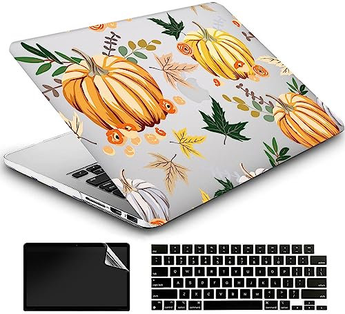 AMCJJ Compatible with MacBook Pro 14 Inch Case 2023/2022/2021 Release M3 A2918 A2992/M2 A2779/A2442 M1 Pro Max Chip, Plastic Hard Shell Case & Keyboard Cover & Screen Protector - Pumpkin