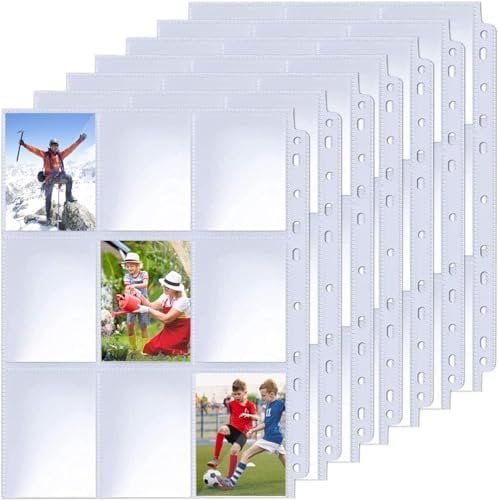 Trading Card Sleeves 720 Pockets Cartoon Game Clear Card Sleeves Plastic Holder Wallets Album Pages Collection for Basketball Football Baseball Business Card Storage