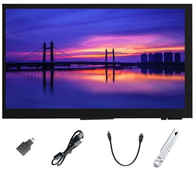 Ingcool 7 Zoll HDMI LCD Bildschirm Display für Raspberry Pi 4B/3B+/3B/2B/B+/A+/Zero W/Zero WH, Unterstützung Windows 11/10/8/7, 1024x600 Auflösung, IPS Touchscreen, HDMI Schnittstelle