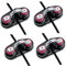 SWTHM 4PCS Kayak Cam Cleat, Sailing Boat Cam Cleat Set Rope Cleats Aluminium Alloy Boat Rope Buckle Holder Boat Rowing Fast Entry Cleats for Kayak, Canoes, Boats