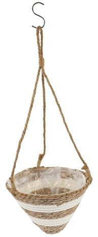 SUPVOX Tisser Un Pot d'orchidée jardinière Murale tissée jardinieres Exterieur décor de Champignons jardinière pour l'extérieur Panier de jardinière Suspendu au Mur Plante décorer Jute