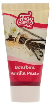 FunCakes Bourbon Vanilla Paste Tube 50 ml, Classic Pastry Flavor, Real Vanilla for Creams, Cakes, Frostings, Cookies, Pies, Halal Certified, Suitable for Vegetarians and Vegans
