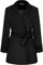 CURLBIUTY Damen Mantel mit Gürtel und Taschen Langärmelig Revers Warme Winterjacke Mittellang Winddichter Mantel Schwarz L
