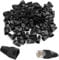 RJ 45 Cable Plug Protectors, 100 Pcs Ethernet Cable Connector Boots Cover Soft Plastic RJ45 Boots Network Wire LAN Strain Boots Plug Cover Strain Relief Boots for CAT5 CAT5E CAT6 CAT6E (Black)