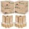CHEF ROYALE 500x 4oz - Premium Kraft Triple Walled Disposable Coffee Cups Without Lids Paper Ripple Cups