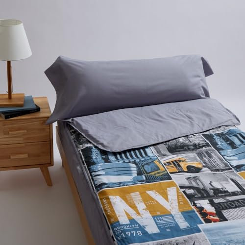 10XDIEZ Sacos nórdicos Ajustables (Liberty Gris - Cama 80cm)