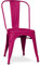Iconik Interior Industrial Style Chaise de Salle à Manger - Design Industriel - Acier - Mat - Nouvelle édition -Stylix Fuchsia