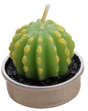 VALICLUD Bougie Forme Cactus Simulation Plante Verte Décorative pour Table Bougie Veilleuse Parfumée sans Fumée Cadeau Original pour Anniversaire Ambiance Relaxante