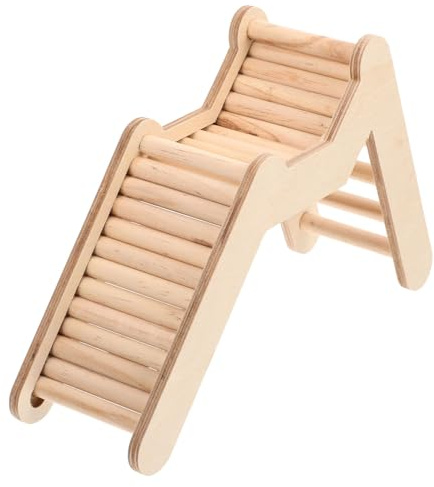 SOIMISS Holzleiter für Hamster Spielzeug Kleine Haustierleiter Hamsterkäfigleiter Kletterleiter Rattenspielzeug Beißverhalten Leiterbrücke Meerschweinchen Leiterspielzeug