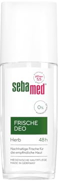 Sebamed Deo-Spray, Frische Deo Herb 75 ml, mit 48 Stunden Wirkung, ohne Aluminiumsalze, nachhaltige Frische für die empfindliche Haut, hinterlässt keine weißen Rückstände