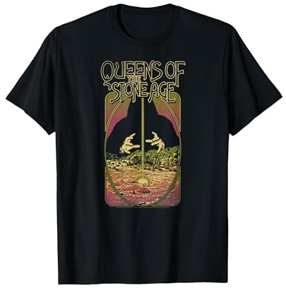 Offiziell Queens of The Stone Age Logo Band Rock Retro T-Shirt