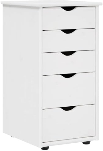 vidaXL Schrank 34 x 39 x 61,5 cm Massivholz Kiefer Weiß