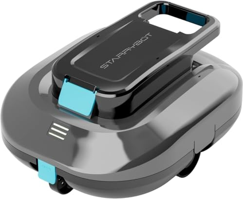 STARRYBOT Poolroboter Akku 15 kPa, bis 84 m², Grau | Kabelloser Poolsauger für Flachboden-Pools; Selbstparkfunktion und LED-Anzeige erleichtern die Poolpflege.