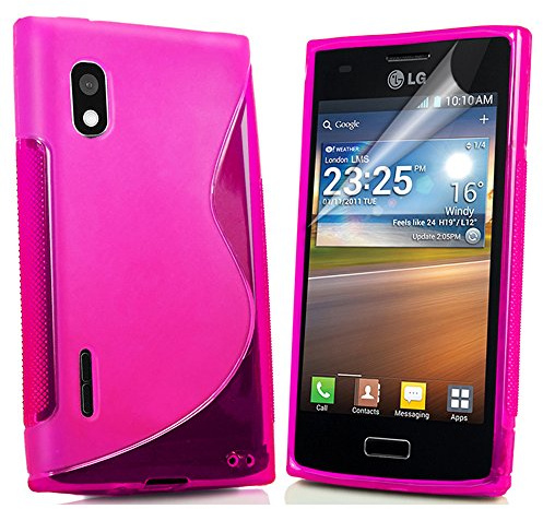 ebestStar - kompatibel mit LG Optimus L5 Hülle E610 Flex Silikongel Handyhülle, Klar TPU Schutzhülle, S-line, Pink
