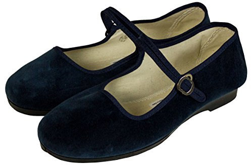 Zen Man Traditionelle chinesische Damenschuhe, Samtschuh (35, Blau)