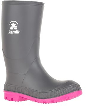 Kamik Mädchen Stomp Gummistiefel, Grau (Charcoal/Magenta Chm), 22 EU