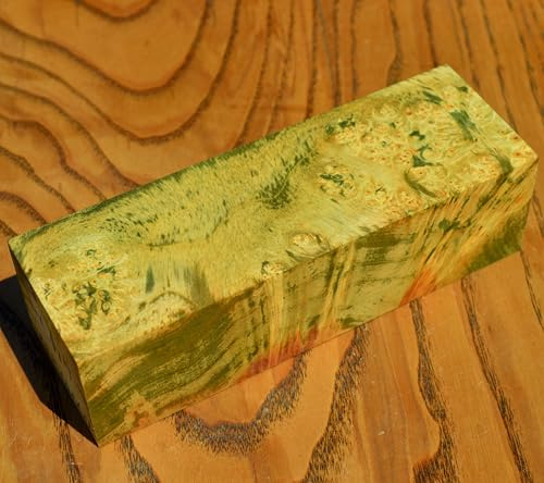 Stabilized BURL Wood Wooden Block Turning Blank Handle Blade Knives KnifeCactus Juice Stabilizing (447)