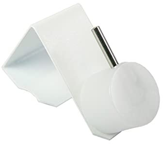 dekondo 2X Fensterhaken/Dekohaken für Gardinenstangen/Vitragenstangen/Scheibengardinen (sowohl seitlich als auch Oben zu befestigen) (10-15mm Fensterdicke, Weiß)