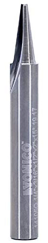 Yonico 14105q 15 1/16 Fraise à toupie en carbure de tungstène massif avec pointe plate en V et tige de 6,35 mm
