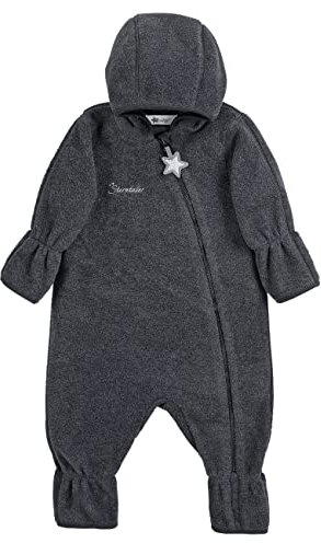 Sterntaler Unisex Kinder Overall Baby Fleece Overall, Anthrazit Meliert, 74