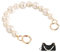 Xiazw Robuste Groß Perle Geldbörse Tasche Griff Riemen Kette Handtaschen Umhängetasche Dekoration Kette, Tasche Zubehör Charms(Gold)