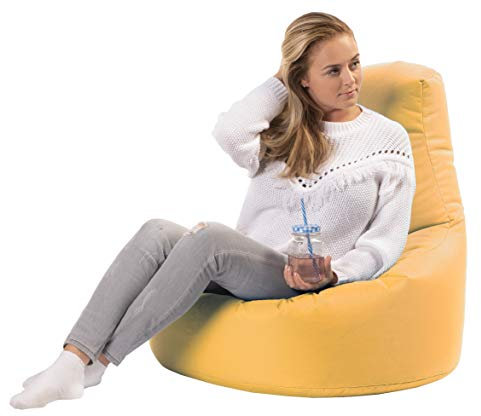 sunnypillow Gaming Sitzsack XXL mit Styropor Füllung Outdoor & Indoor für Kinder & Erwachsene Sitzsäcke Sitzkissen Bodenkissen viele Farben zur Auswahl Gelb