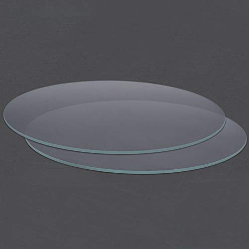 WZCXYX 2 Pezzi Stampante 3D Rotonda in Vetro Borosilicato Piatto Riscaldato Diametro 200 / 220mm * 3mm Vetro Temperato Trasparente Piatto(Size:220 * 3mm)
